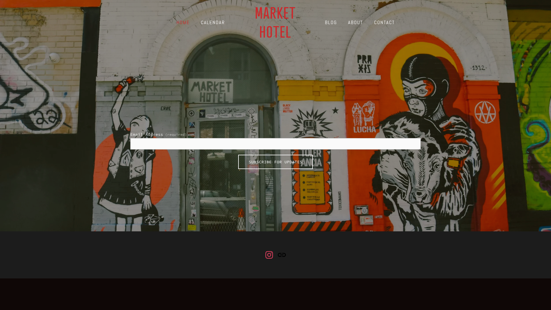 Market Hotel homepage