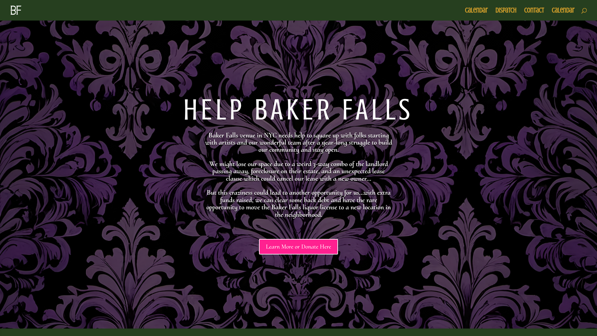 Baker Falls homepage