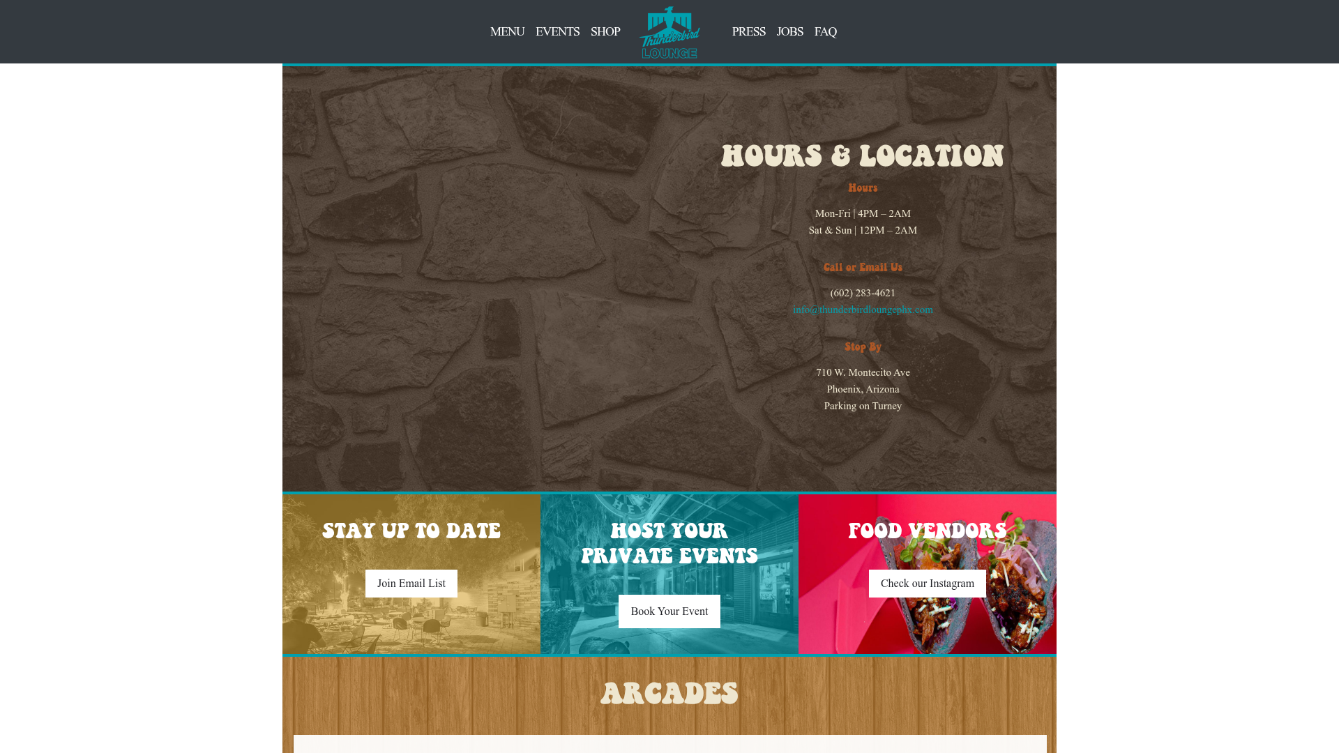 Thunderbird Lounge homepage
