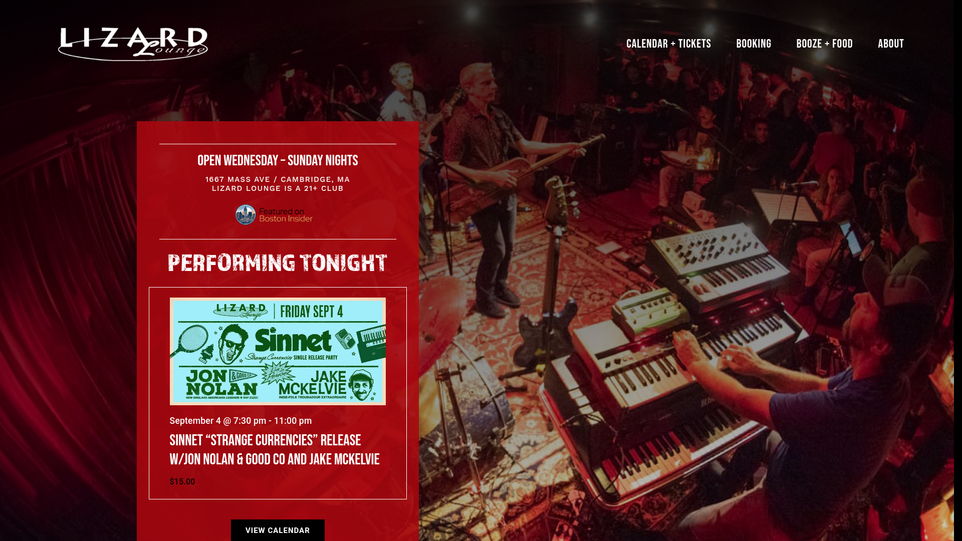 Lizard Lounge homepage
