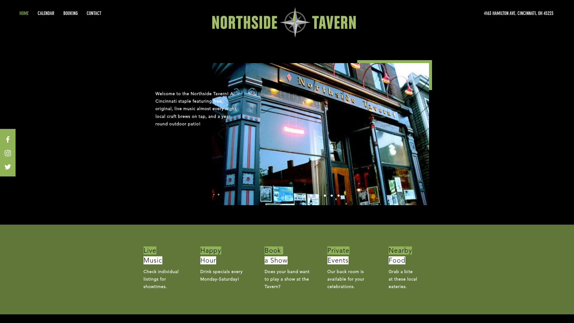 Northside Tavern — music venue in Cincinnati, Ohio, homepage screenshot