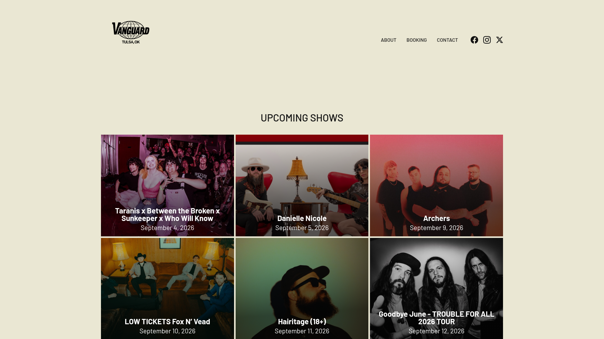 The Vanguard homepage