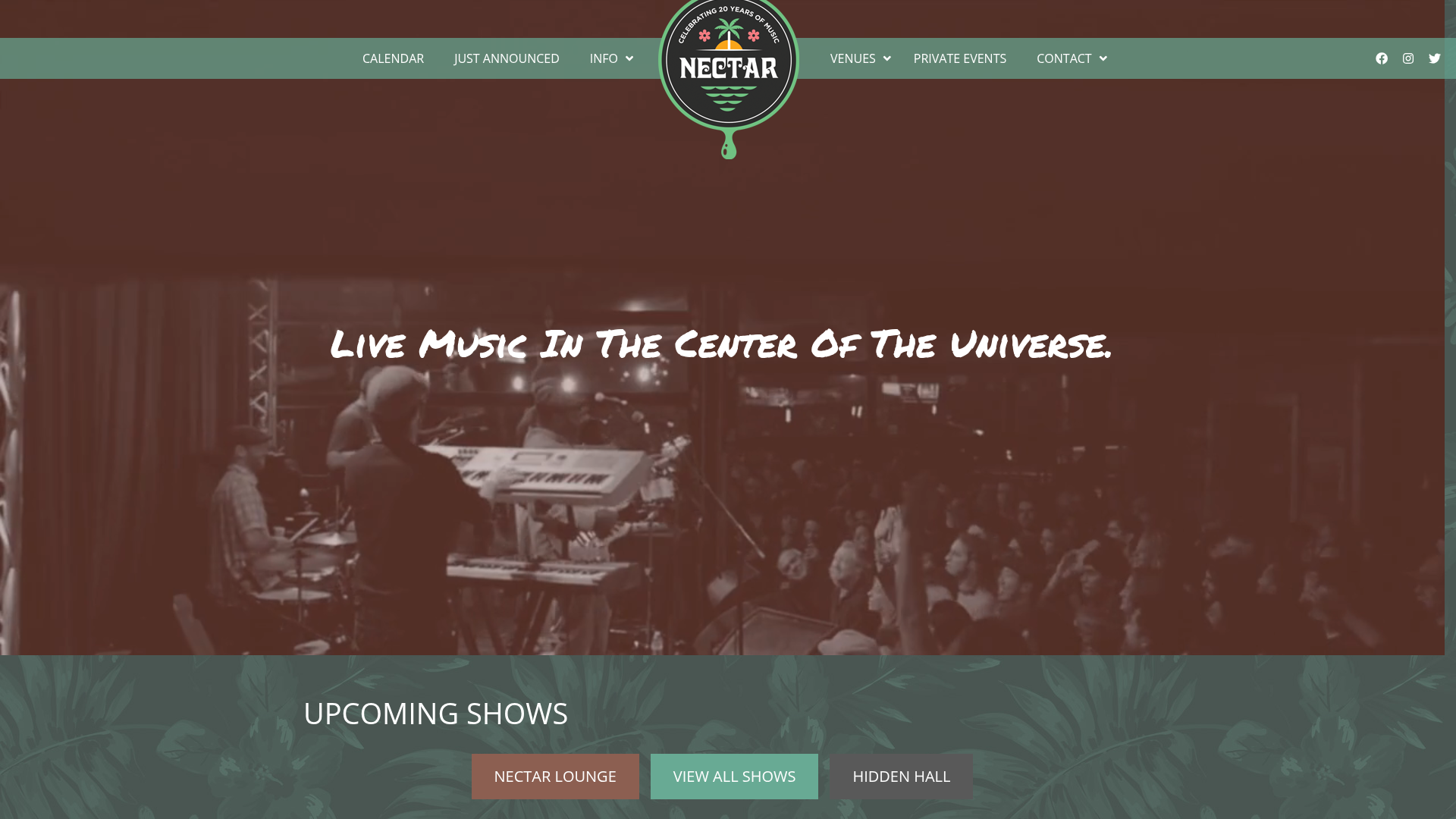 Nectar Lounge — music venue in Seattle, Washington, homepage screenshot