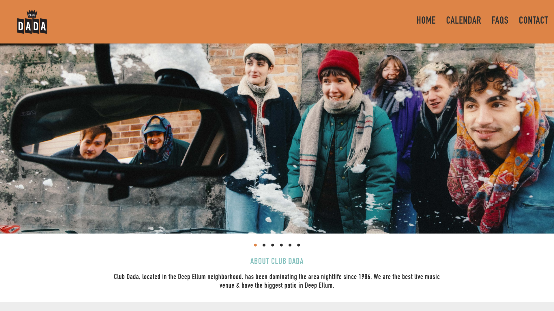 Club Dada homepage