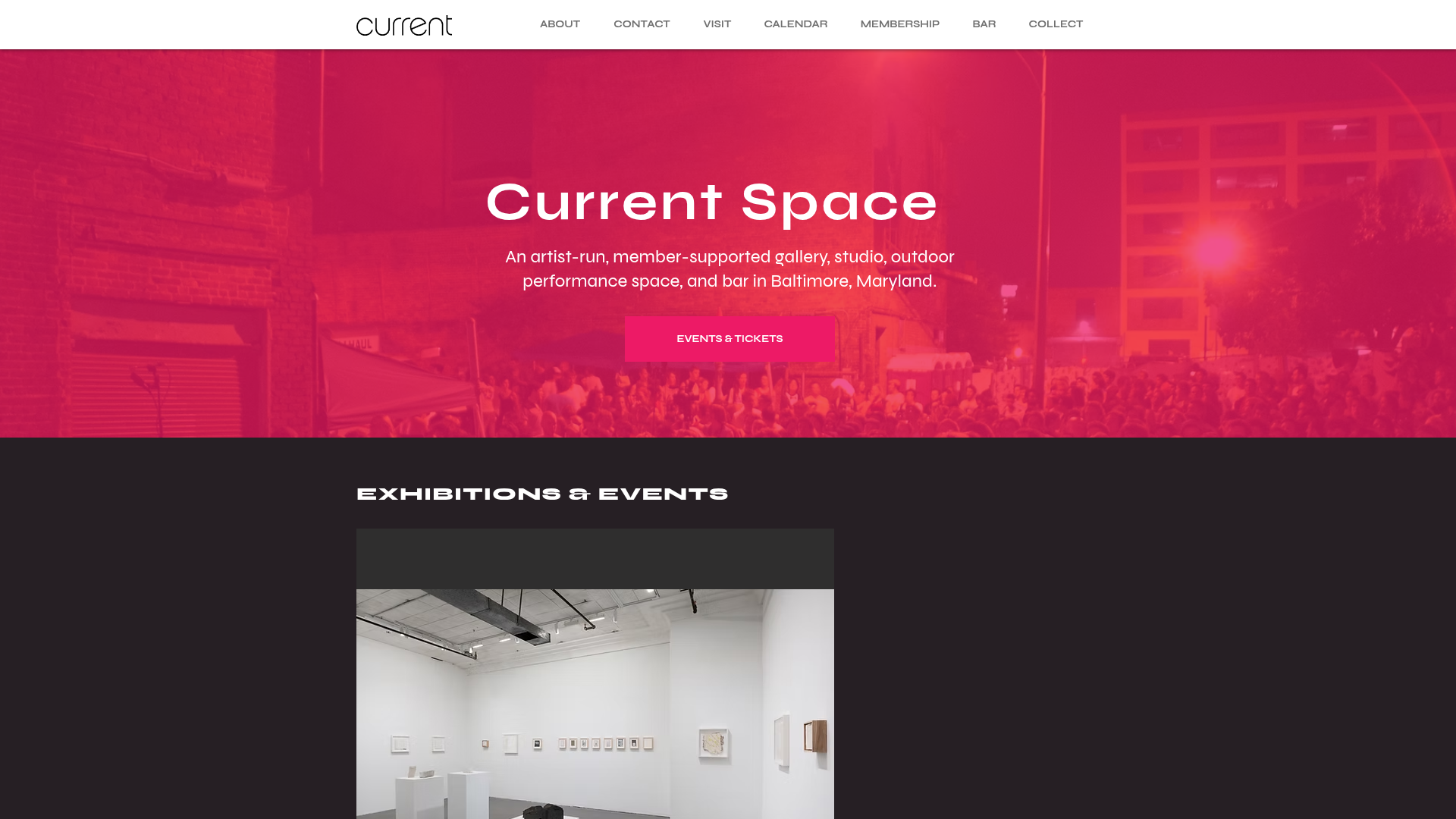 Current Space homepage