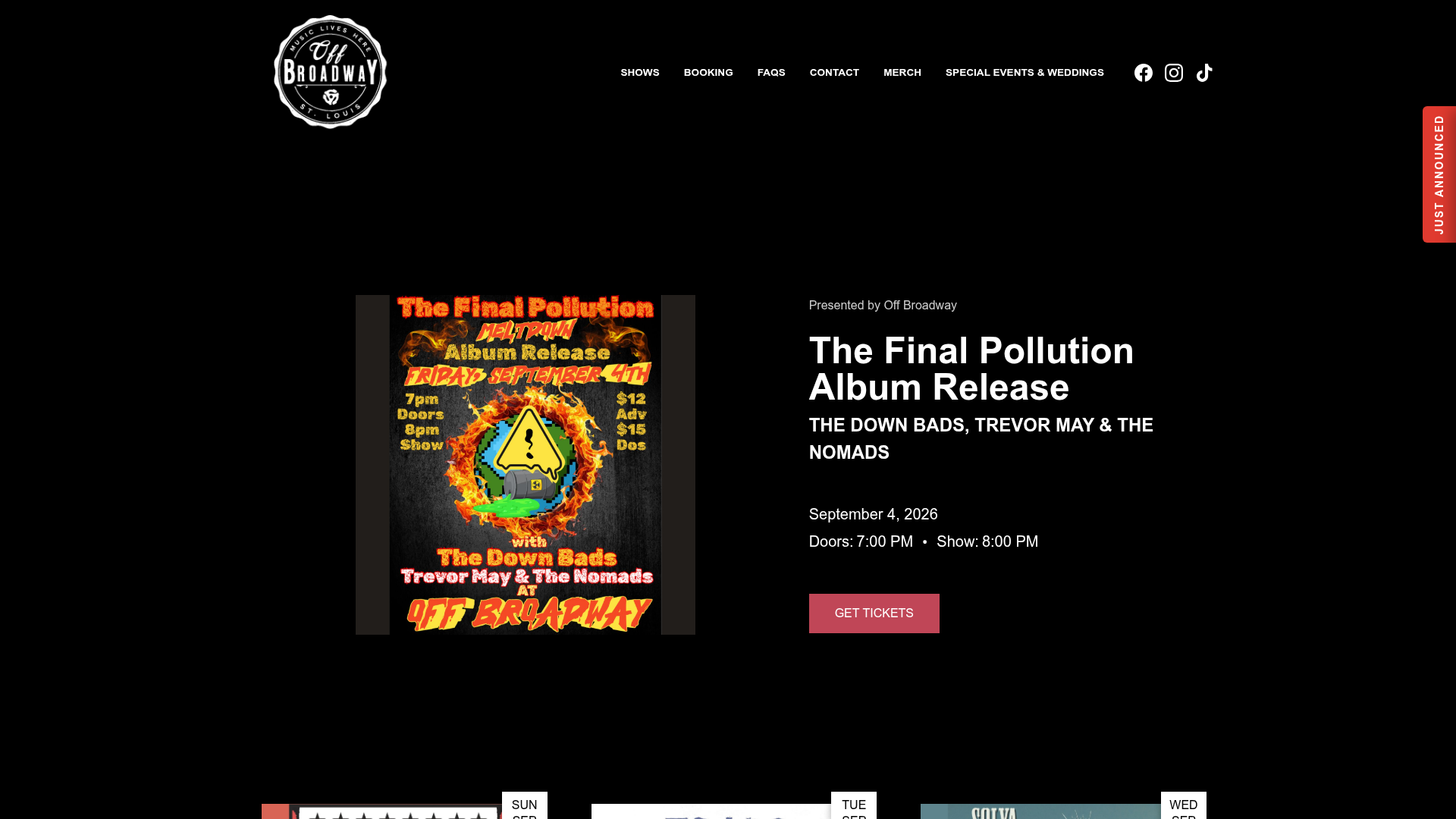 Off Broadway homepage