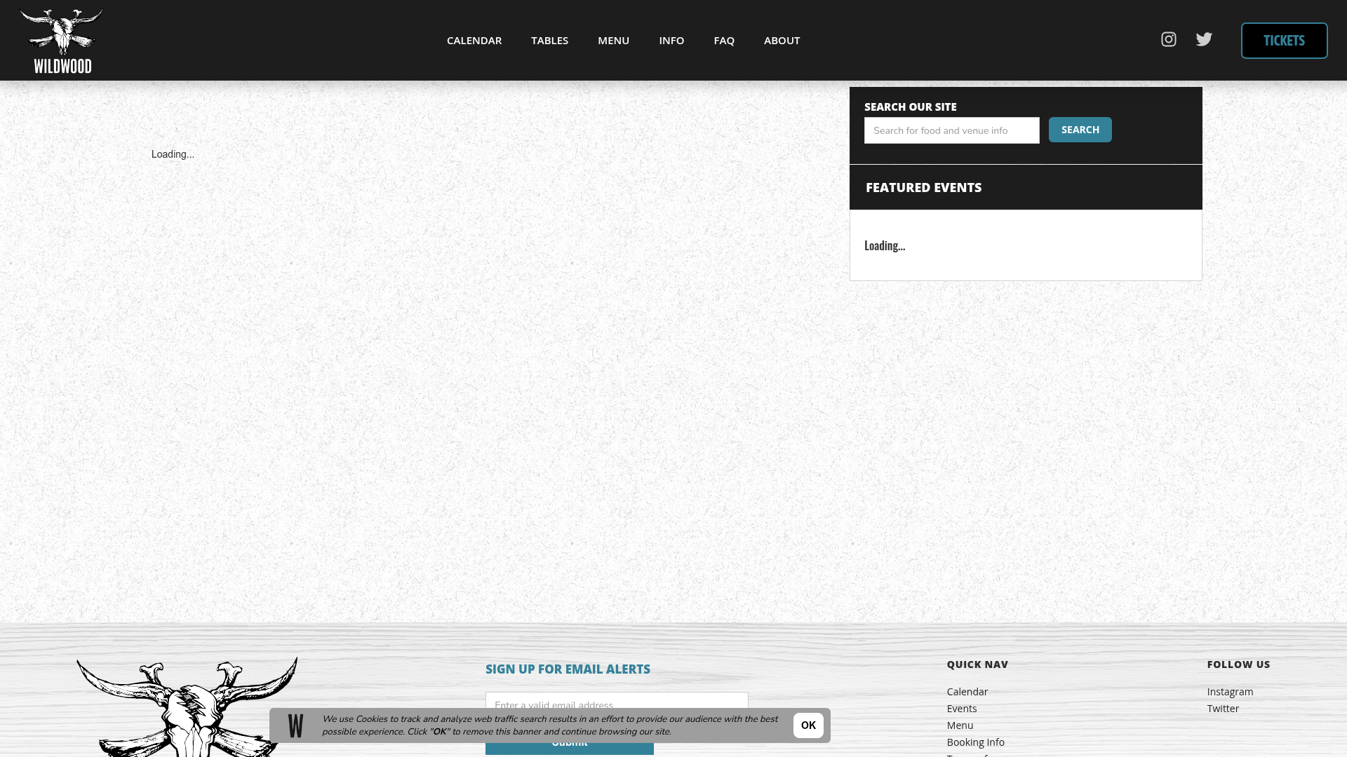 Wildwood Smokehouse & Saloon homepage