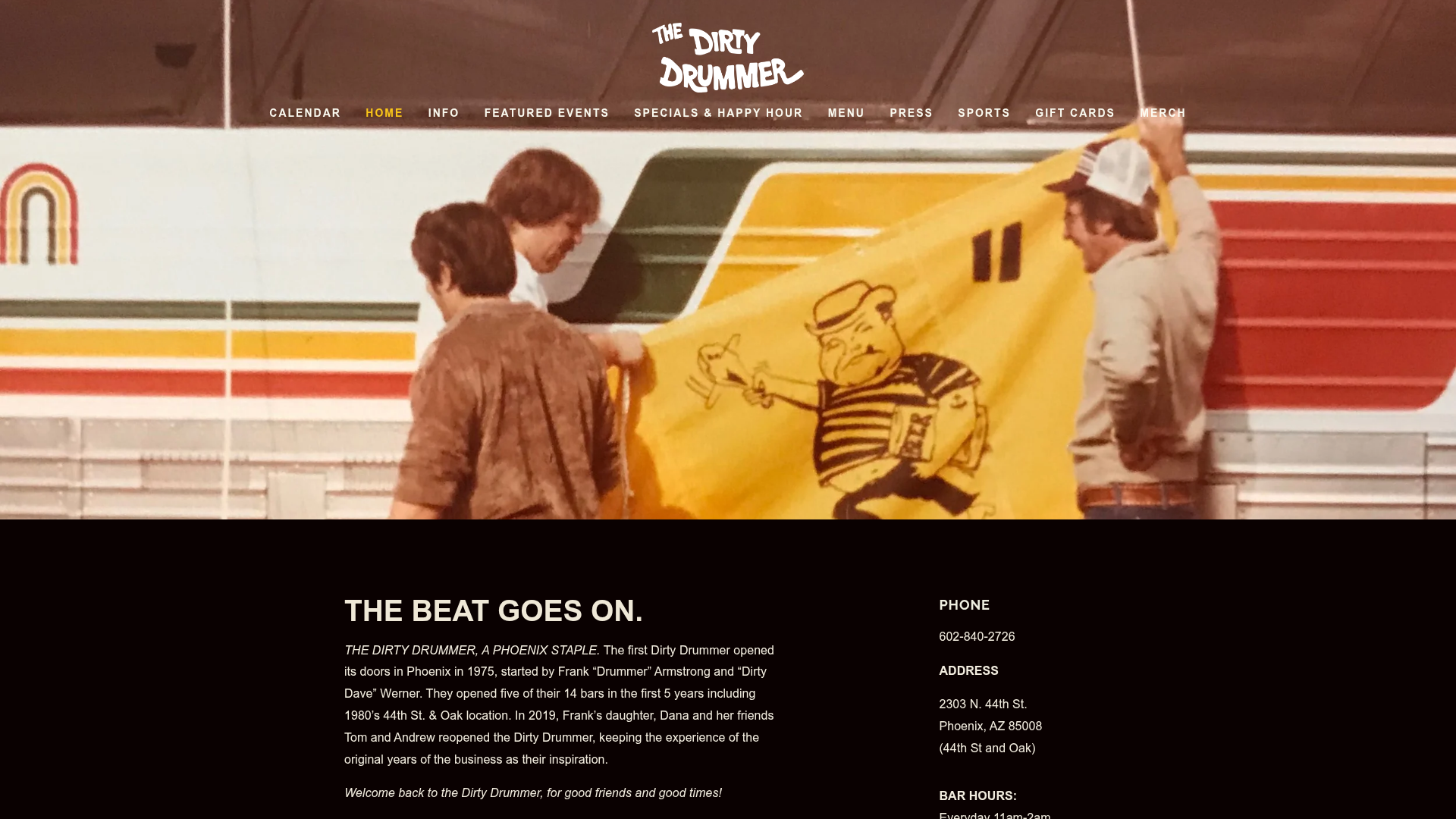 The Dirty Drummer homepage