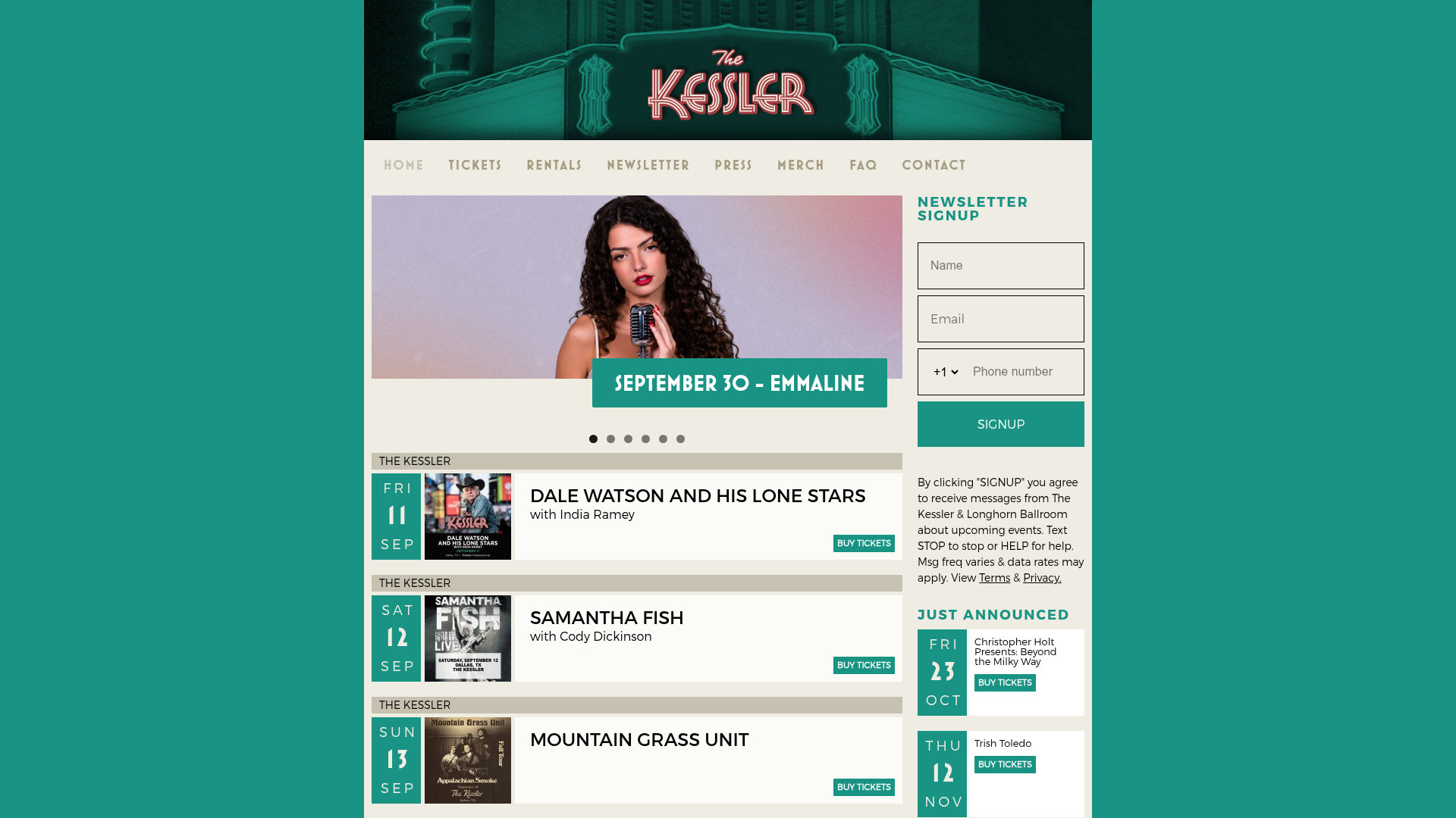 The Kessler Theater homepage